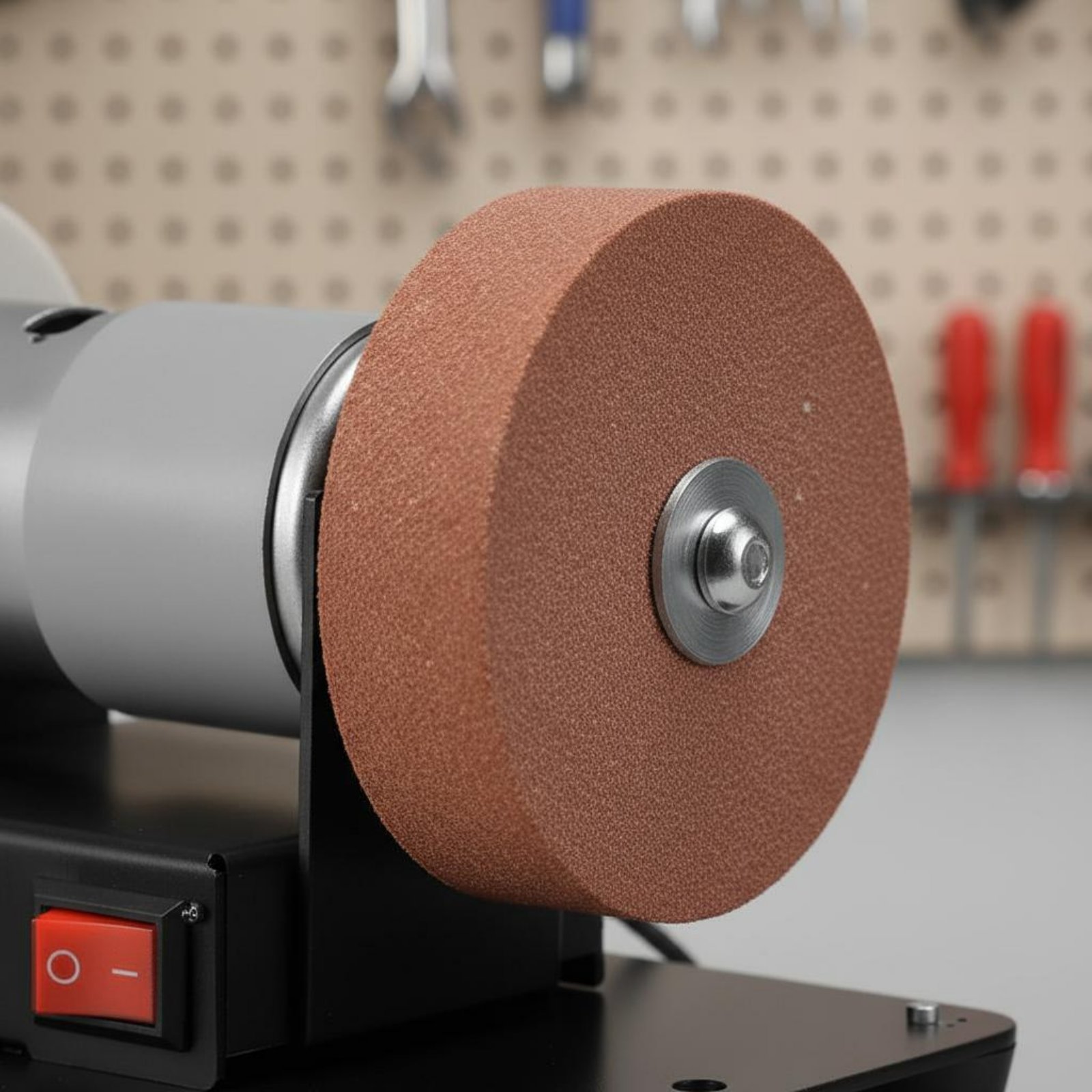 Power Tools Workshop - ミニベンチグラインダー多機能小型カウンタートップグラインダー電動工具7段階速度調整可能なワークショップ装置ガレージ用ポータブル