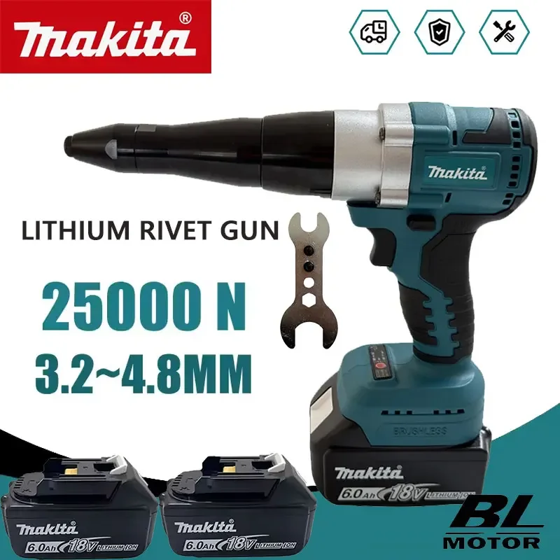 Power Tools Brand - マキタ 25000N ブラシレス電動リベットガン コードレス 3.2-4.8mm リベットナットガン