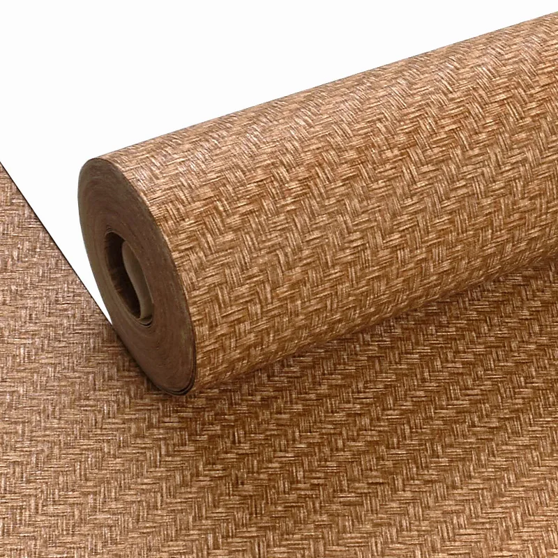 無地のリネン生地模様の模造藁壁紙、茶室、レストラン用、ブラシ - Power Tools Wallpaper のレビューと価格