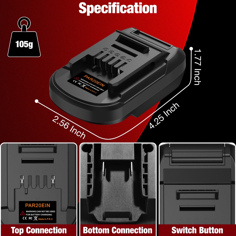 HAKSINKY PAR20EIN 電動工具バッテリーアダプ - Power Tools Use のレビューと価格