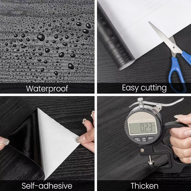 PVC木目調ステッカービニール環境に優しい自己粘着壁紙、屋外 - Power Tools Wallpaper のレビューと価格
