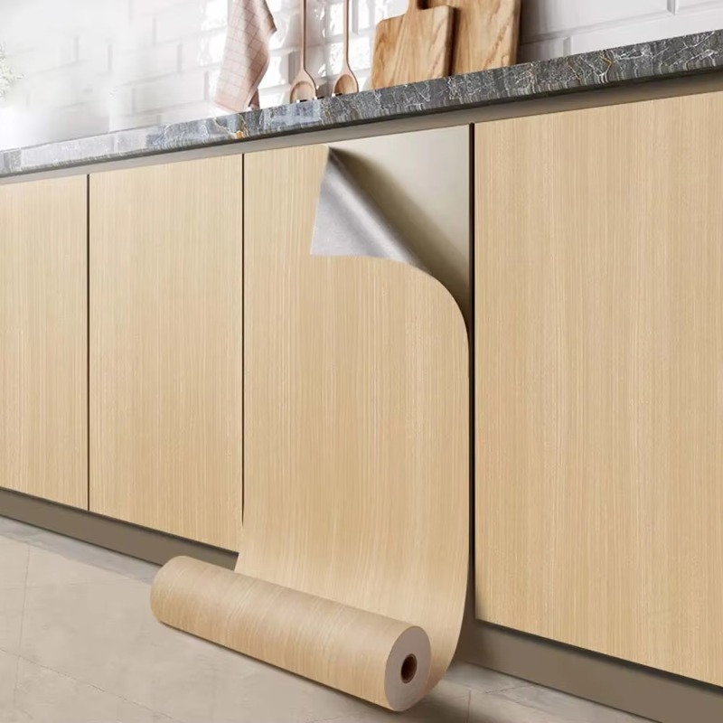 PVCビニール製イエローオーク木目調装飾用粘着式、取り外し可 - Power Tools Wallpaper のレビューと価格