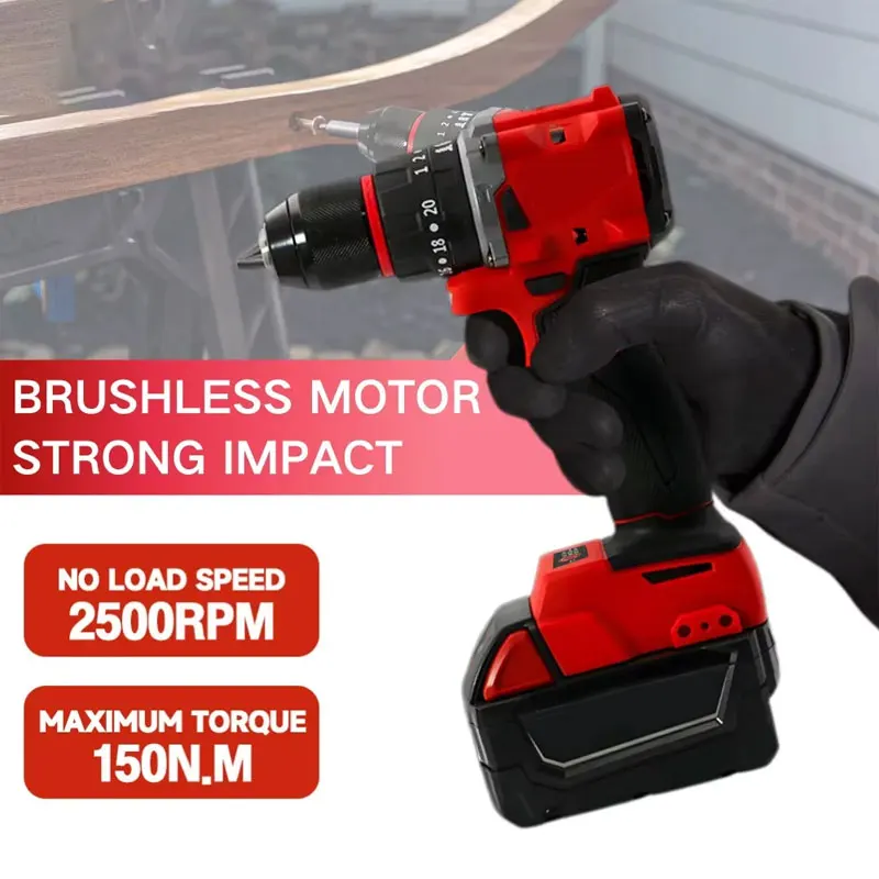 小型電動ブラシレスインパクトドリル 150Nm コードレス電 - Power Tools Use のレビューと価格