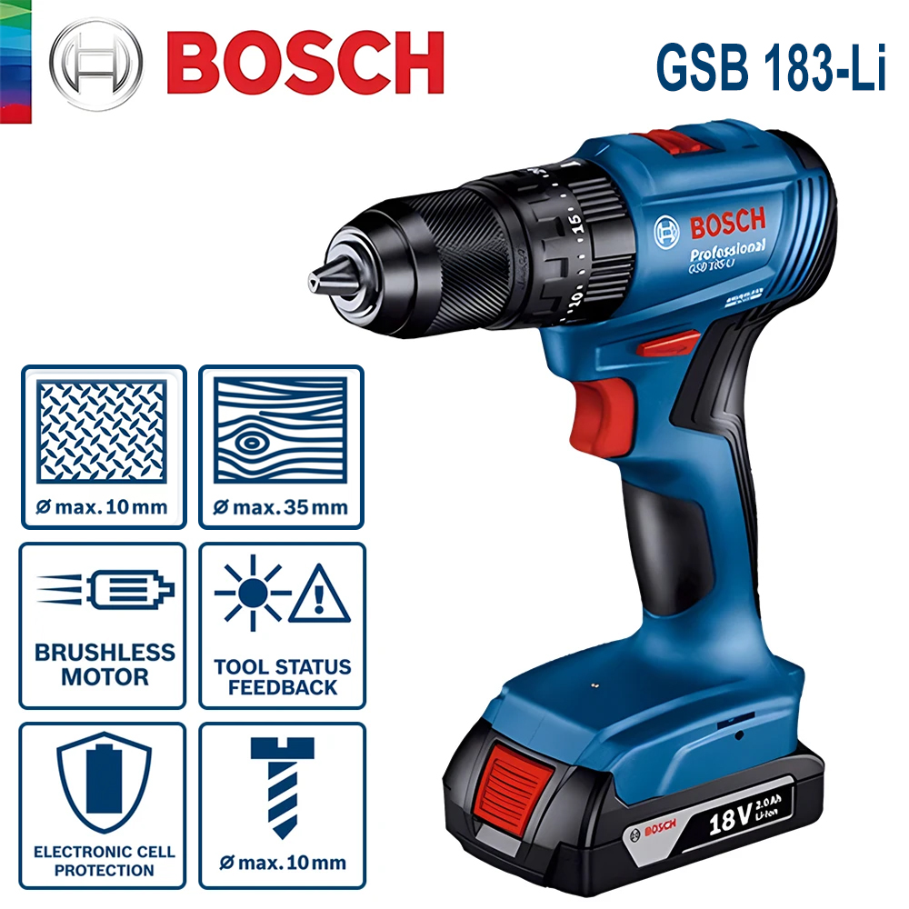 ボッシュ GSB 183-LI 電動ドリルドライバー コード - Power Tools Use のレビューと価格